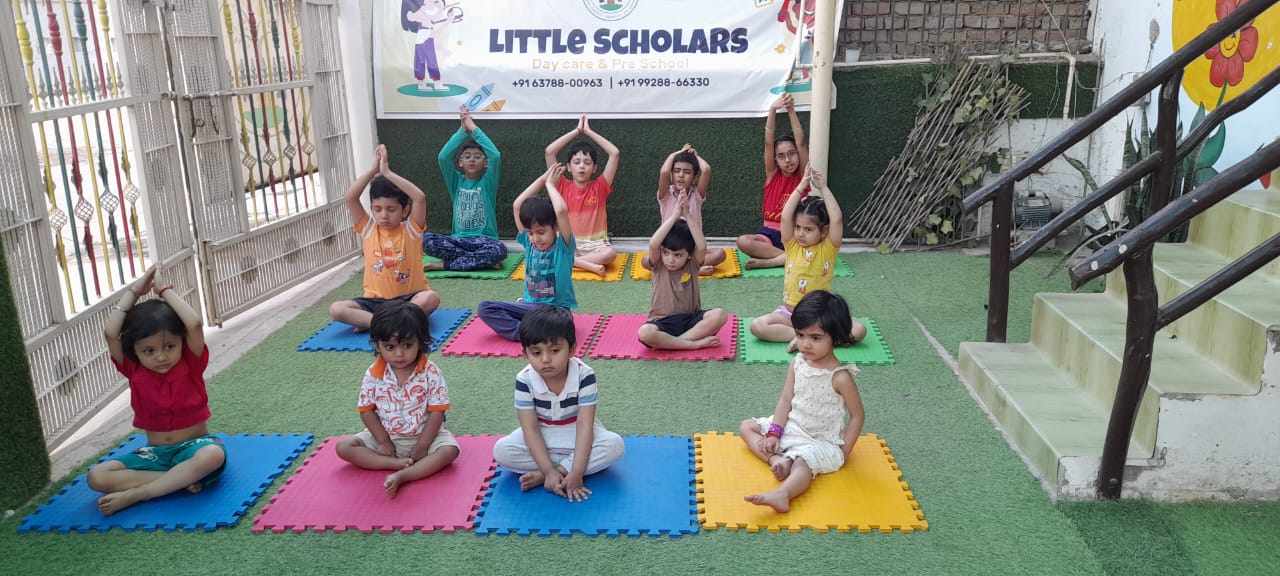 Outdoor yoga session